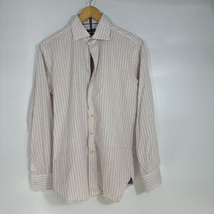 HAmmer Made Men's Dress‎ Shirt 38/15 Double roll cuff